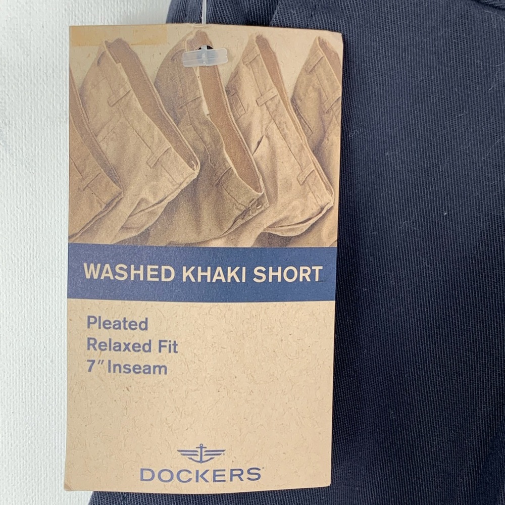 Dockers Washed Khaki Shorts pleated Relaxed Fit - Picture 3 of 6